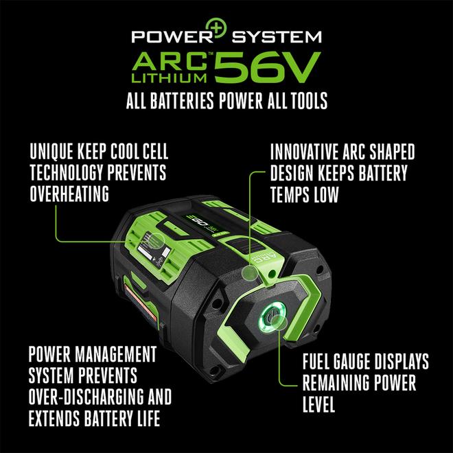 EGO POWER+ 56-Volt 6 Ah Rechargeable ARC Lithium Technology Battery
