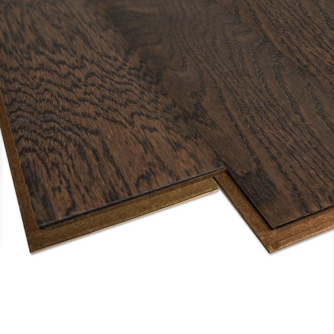 Image of Monarch | Manhattan Engineered Wood Flooring - 5-In X 48-In X 12 Mm - Coffee Brown Oak | Rona