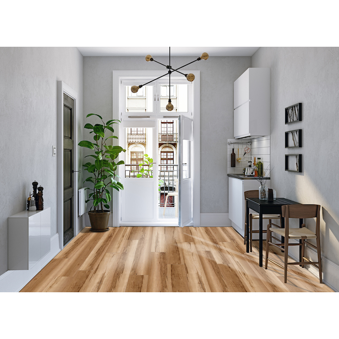 DuraClic Vinyl Flooring Interlocking Planks 6.5-mm x 7.1 x 48-in 18.91-ft² - Country Maple