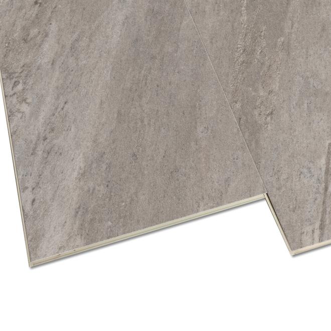 Revêtement de sol en vinyle MultiClic 12 po x 24 po couleur granit gris de cachemire, 10/bte