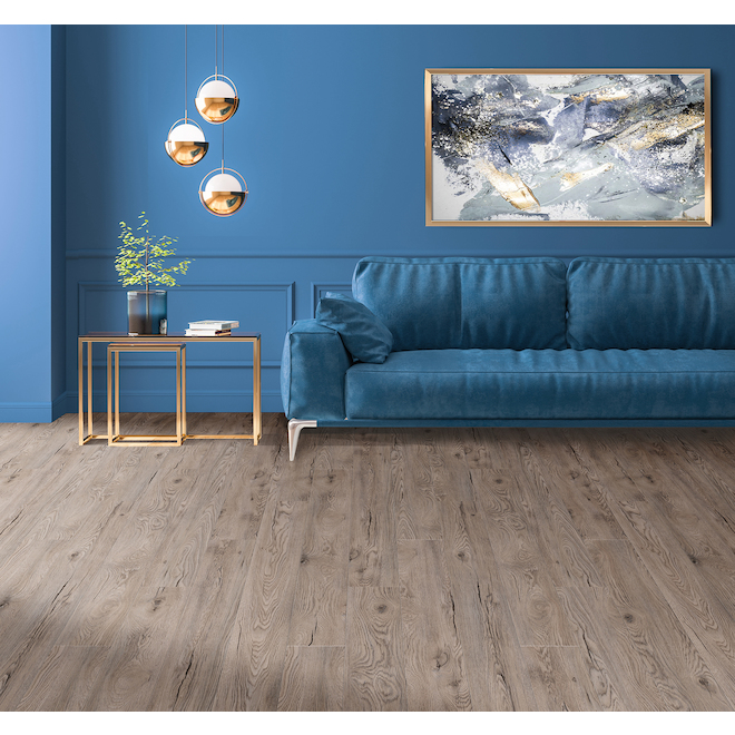 EZPLANK 8-Pack 7.1-in x 48-in x 4.2-mm Seville Oak Vinyl Flooring