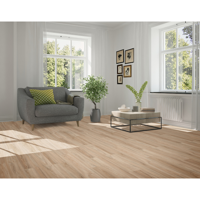 EZPLANK 7.1-in x 48-in x 4.2-mm Summer Wheat Maple Vinyl Flooring - 8/Pack