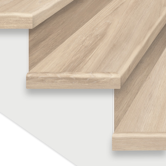 Durastair 12.25-in x 50-in Crema White Oak Stairtreads and Riser