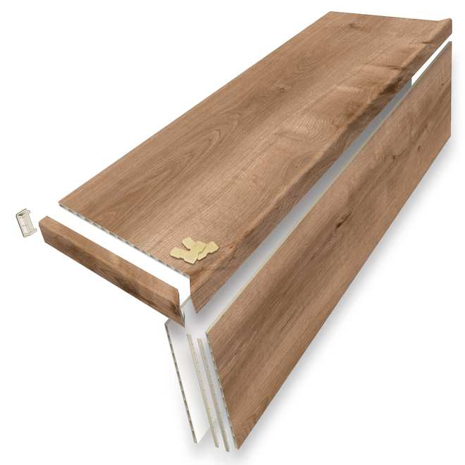 Durastair 12.25-in x 50-in Honey Brown Oak Stairtreads and Riser