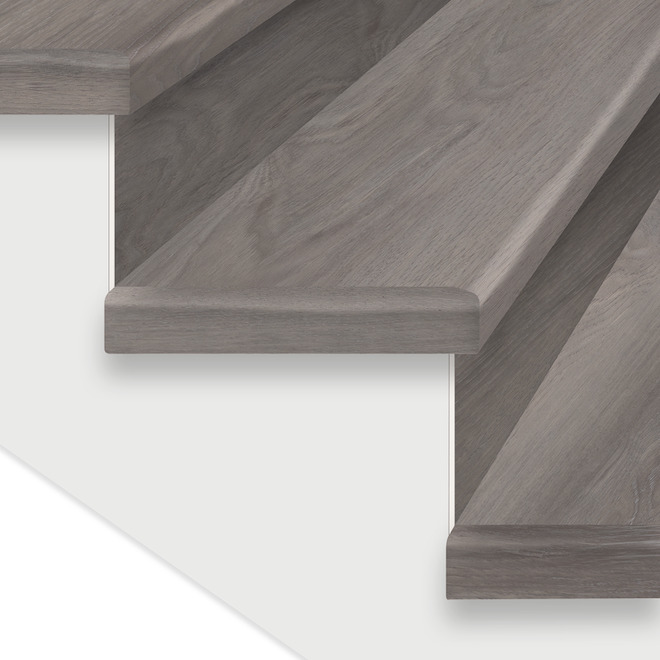 Durastair 12.25-in x 50-in Antique Driftwood Oak Stairtreads and Riser