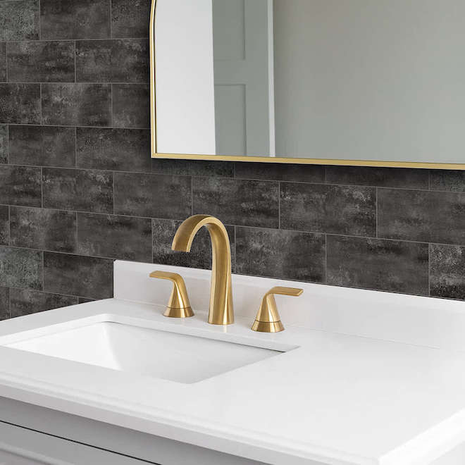 DuraWall 16-Pack Metallic Granite 4.33 x 8.67-in Vinyl Glue-Up Tiles