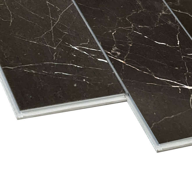 DuraWall 16-Pack Black Marquina 4.33 x 8.67-in Vinyl Glue-Up Tiles