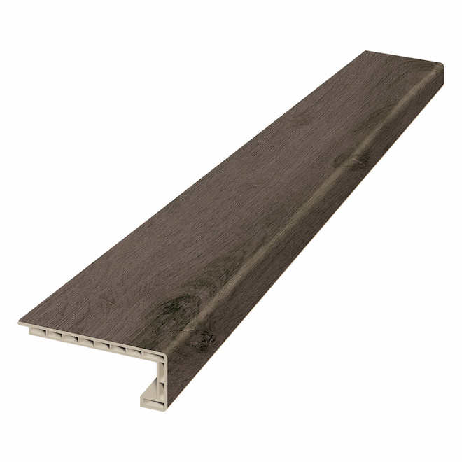 DURASTAIR Landing Vinyle 4.5 W x 48-in L Dark Grey Oak Stair Nosing ...