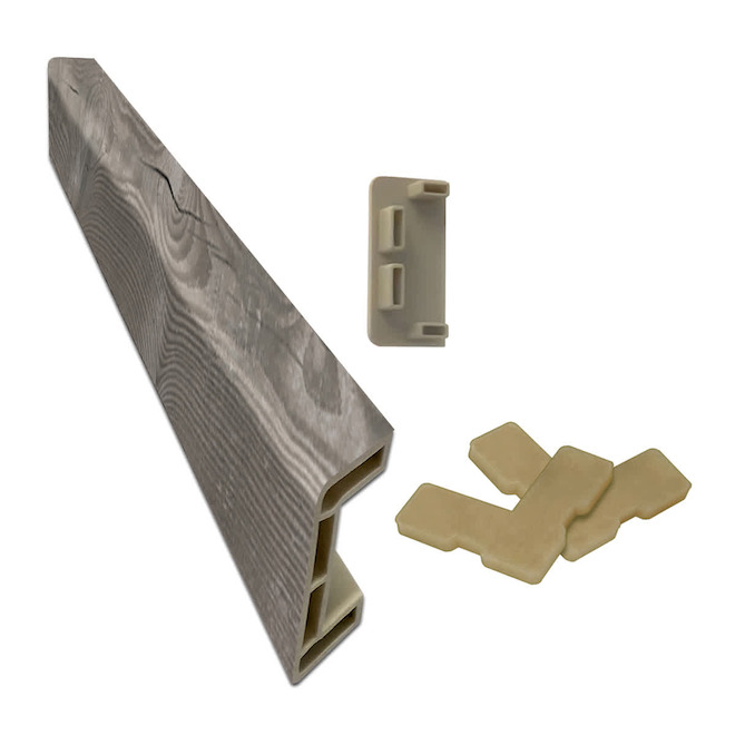 DURASTAIR Spare Side Vinyle 1,7 W x 15-in L Driftwood Oak Stair Nosing