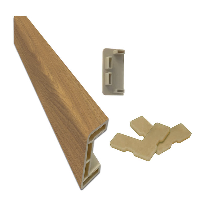 DURASTAIR Spare Side Vinyle 1,7 W x 15-in L Medium Brown Oak Stair Nosing