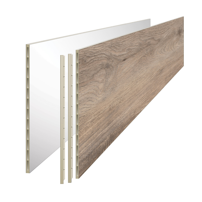 DURASTAIR Reversible Vinyle 7.1 W x 48-in L Sienna Mist Oak Stair Riser