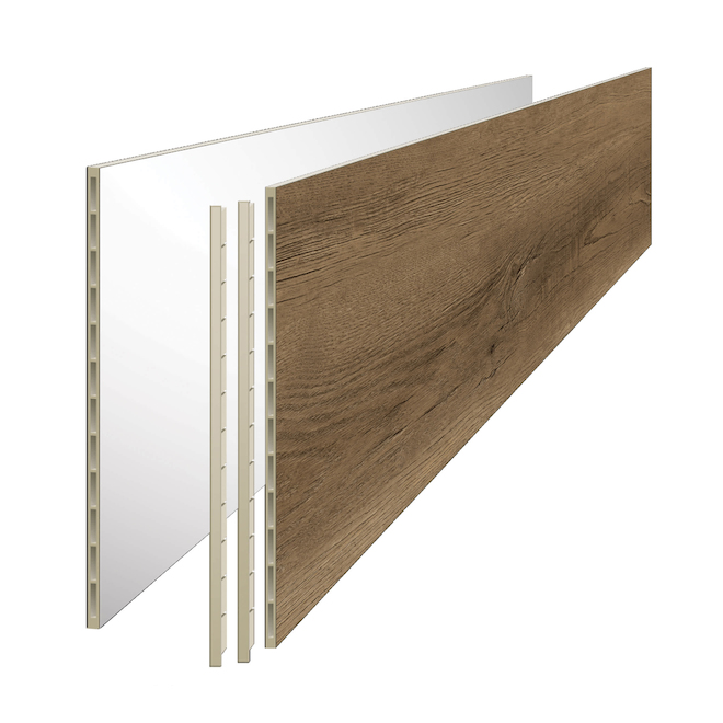 DURASTAIR Reversible Vinyle 7.1 W x 48-in L Coffee Brown Oak Stair Riser