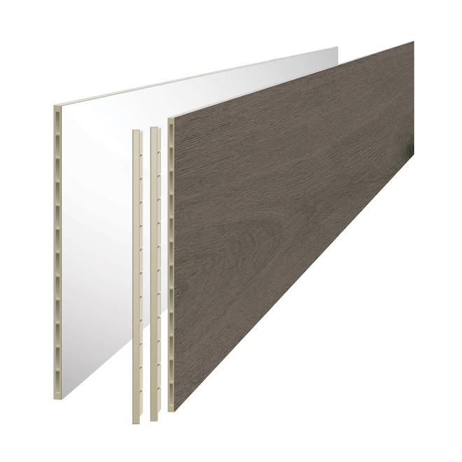 DURASTAIR Reversible Vinyle 7.1 W x 48-in L Dark Grey Oak Stair Riser