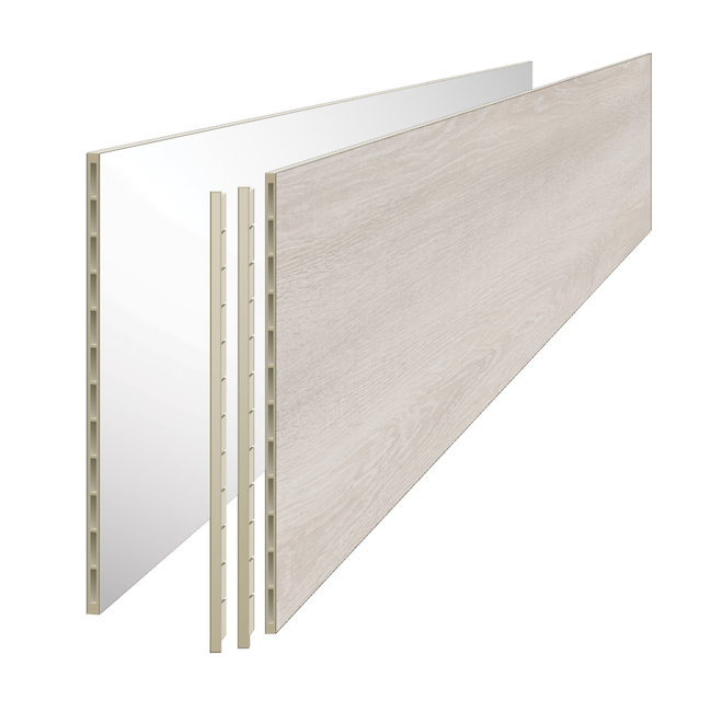 DURASTAIR Reversible Vinyle 7.1 W x 48-in L White Oak Stair Riser