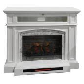 ALLEN + ROTH Infrared Quartz Electric Fireplace - 52.5-in - White