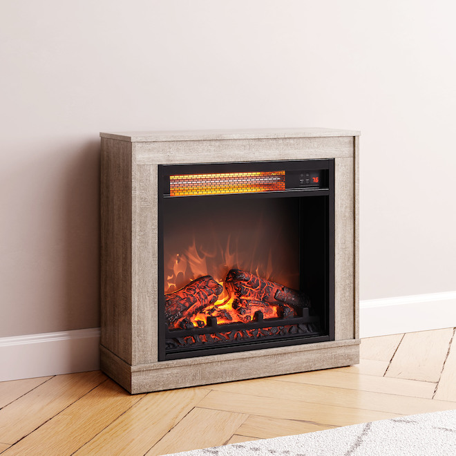 Style Selections Infrared Electric Fireplace with Barnwood Finish - 1500 W - 1000 sq. ft. - 23-in