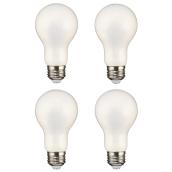 Ampoules DEL A19 8,0 W en verre, 2700 K, paquet de 4
