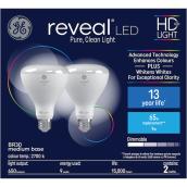 GE Reveal HD+ Colour-Enhancing 65W Replacement LED Indoor Floodlight BR30 Light Bulbs (2-Pack)