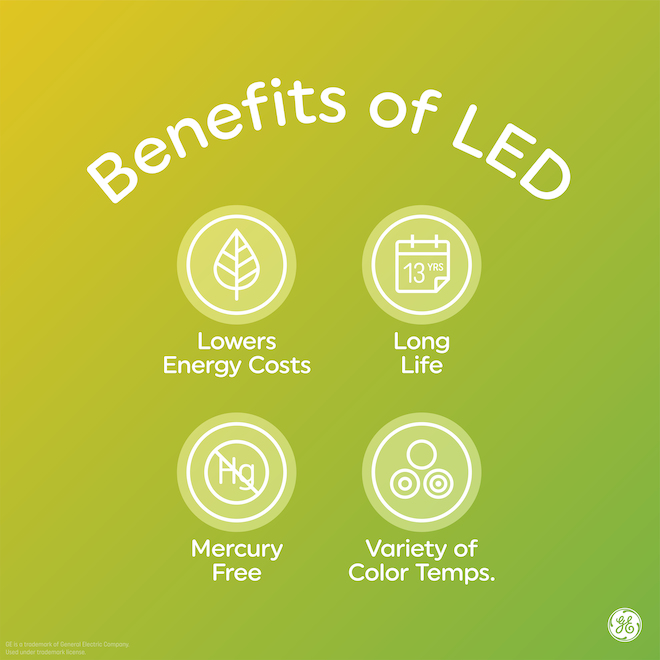 GE Reveal HD+ Colour-Enhancing 30-70-100W Replacement LED 3-Way Indoor General Purpose A19 Light Bulb (1-Pack)