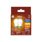 Ampoules de remplacement DEL blanc doux HD RELAX GE 40 W blanches pour ventilateur de plafond, culot moyen A15 (2/pqt)