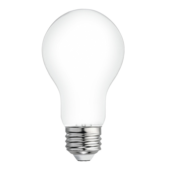 Ampoules DEL A19 à usage général de GE à culot moyen, 8 W équivalent à 60 W, blanc doux, paquet de 8