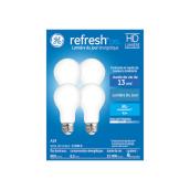 Ampoules de remplacement DEL lumière du jour REFRESH de GE A19 de 60 W, usage général (paquet de 4)