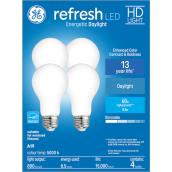 GE Refresh HD Daylight 60W Replacement LED General Purpose A19 Bulb (4-Pack)
