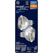 GE Reveal HD+ Colour-Enhancing 50W Replacement LED Indoor Floodlight MR16 Light Bulb (2-Pack)