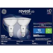 GE Reveal HD+ Colour-Enhancing 75W Replacement LED Indoor Floodlight Long Neck PAR30 Bulb (2-Pack)