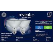 GE Reveal HD+ Colour-Enhancing 75W Replacement LED Short Neck Indoor Floodlight PAR30 Light Bulb (2-Pack)