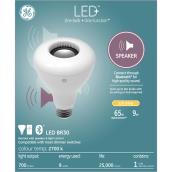 GE LED+ Speaker Soft White 65W Replacement LED Indoor Floodlight BR30 Light Bulb (1-Pack)