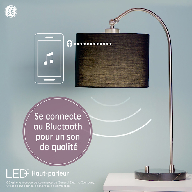 Ampoule de remplacement avec haut-parleur LED+ BR30 GE 65W, projecteur d'intérieur, blanc doux (paquet de 1 unité)