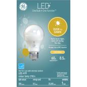 GE LED+ Dusk to Dawn Soft White 60W Replacement LED General Purpose A19 Light Bulb (1-Pack)