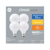 Ampoules blanc doux à DEL de 40W G25 de GE, paquet de 4