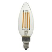 GE Soft White 60W Replacement LED Decorative Clear Blunt Tip Candelabra Base BC Light Bulbs (6-Pack)