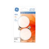 GE Soft White 40W Incandescent Decorative Candelabra Base G16.5 Light Bulb (2-Pack)