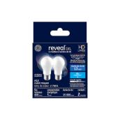 Ampoules de remplacement DEL HD REVEAL de GE de 60 W pour ventilateur de plafond, culot moyen A15 (2/pqt)