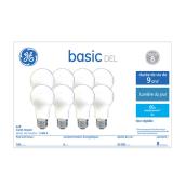 Ampoules Basic GE A19 à DEL lumière du jour de 60 W à usage général, paquet de 8