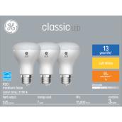 GE Soft White 50W Replacement LED Indoor Floodlight R20 Light Bulbs (3-Pack)