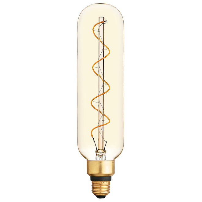 Grande ampoule tubulaire de remplacement à DEL 40 W ambrée de style ancien à filament en spirale T20 (paquet de 1)