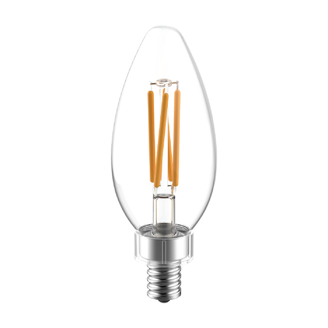 GE Reveal HD+ Colour-Enhancing 60W Replacement LED Decorative Clear Blunt Tip Candelabra Base BC Light Bulbs (3-Pack)