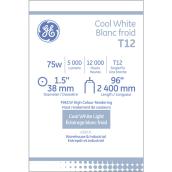 GE Cool White 75 W Fluorescent 96-in Single Pin T12 Light Bulb (2-Pack)