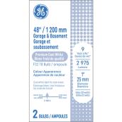 GE 32 W T8 48-in Cool White Fluorescent Light Bulbs with G13 Base - 2/Pk