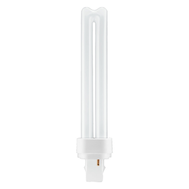 Ampoule F26TX enfichable fluorescente de GE, base GX24q-3, à éclairage blanc froid, 26 W, 6,7 po