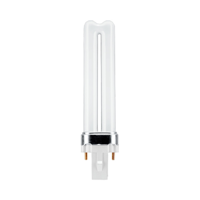 Ampoule à 2 broches G23 F7BX de GE CFL enfichable, 5,4 po et 7 W, éclairage blanc doux