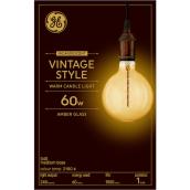 GE Vintage 60W Incandescent Amber Finish Decorative Globe G40 Light Bulb (1-Pack)