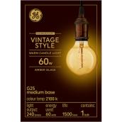 GE Vintage 60W Incandescent Amber Finish G25 Light Bulb (1-Pack)