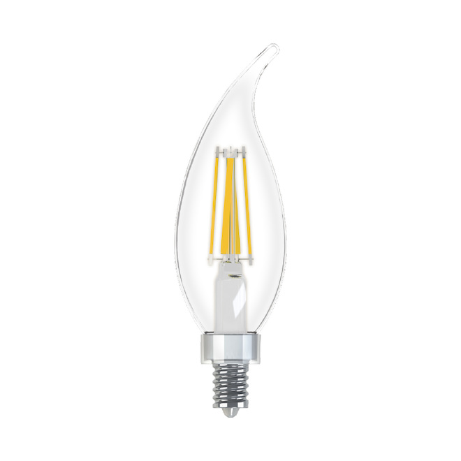 Ampoules blanc doux à DEL de 40W, culot de type candélabre, par GE, paquet de 6