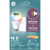 GE LED+ Speaker 60W A21 Light Bulb Soft White or 8 Colours with Remote