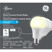 GE Cync 60-Watt EQ A19 Soft White Dimmable LED Light Bulb (4-Pack)
